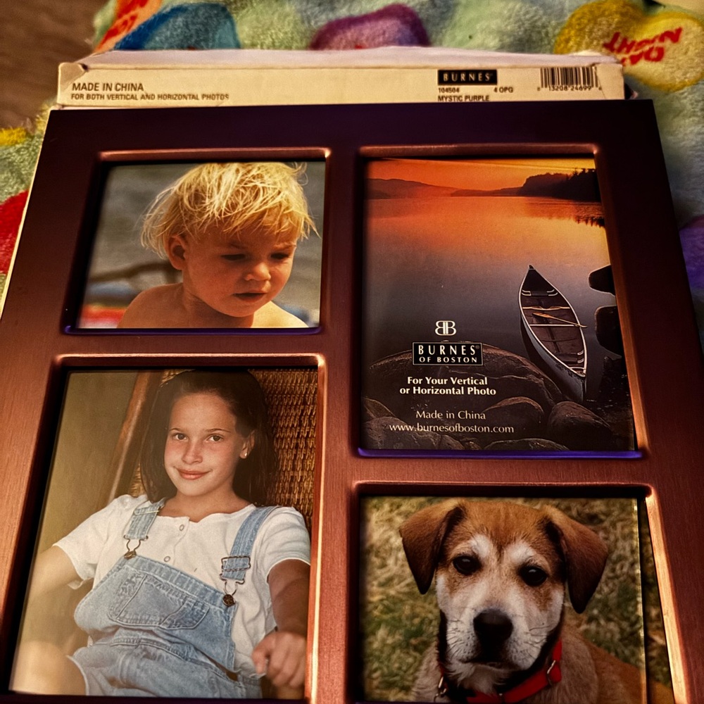Burnes of Boston Copper-Toned Quadruple Photo Frame